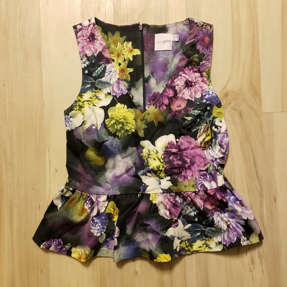 ASOS Floral Peplum Top